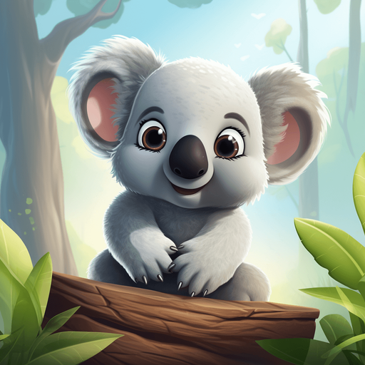 an adorable koala cartoon illustration