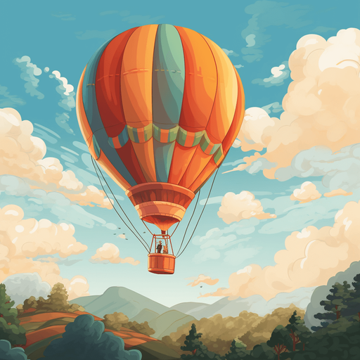 an illustration of a hot air balloon